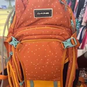 Dakine Orange Backpack with Blue Accents
